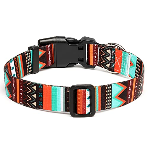 Adjustable Dog Collar (Medium / Tribal Green)