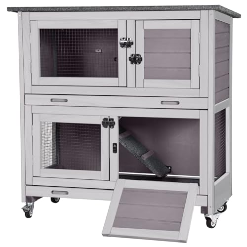 Rabbit Hutch Bunny Cage (Grey / Medium)