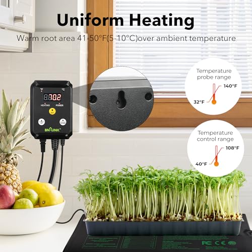 48" x 20.75" Seedling Heat Mat with Thermostat Controller Combo Set (48x20.75 Heat Mat with Thermostat)