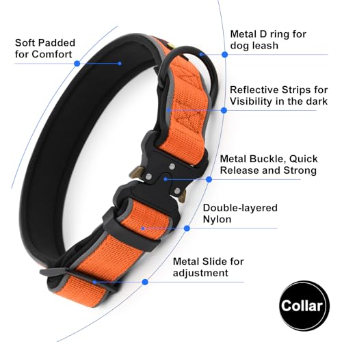 Tactical Dog Collar (L / Orange)