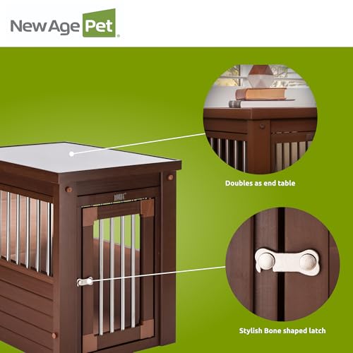 ECOFLEX® Small Furniture Style Dog Crate & End Table (Russet / 23.8"L x 18.2"W x 22.2"H)