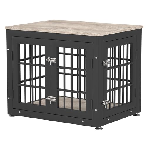26" Heavy Duty Dog Crate Furniture for Small Dogs (Greige / 26.0"L x 20.5"W x 22.0"H)