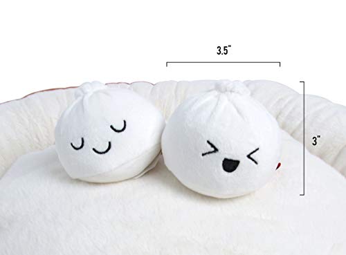 Soft Plush Small Cute and Cozy Food Dog Cat Bed (Dim Sum)