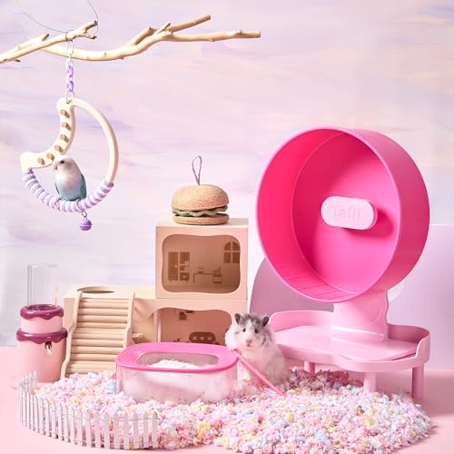 Super‑Silent Hamster Exercise Wheel (8.7inch / Raspberry Pink)