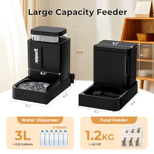 Gravity Cat Feeder and Water Dispenser (0.8 Gallon x 2 / White)