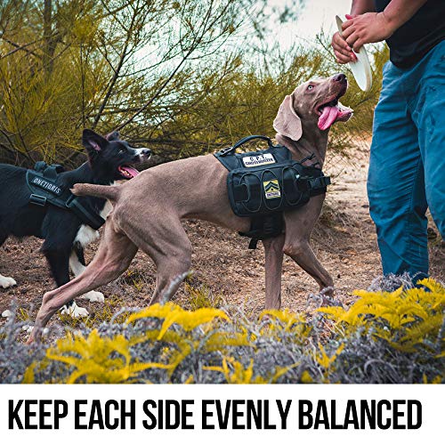 Dog Backpack for Medium & Large Dogs (Black / Medium)