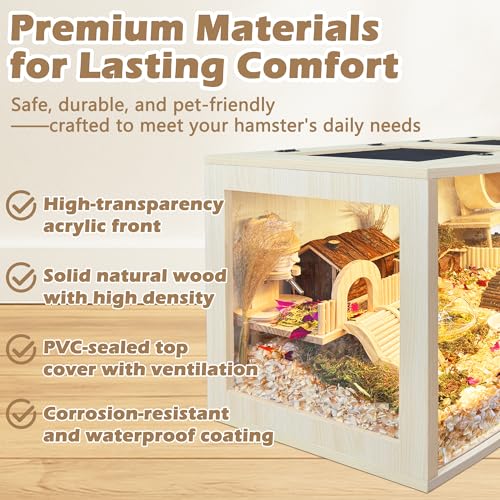 Hamster Cage Chew Proof Wood (48"L x 20"W x 20"H)
