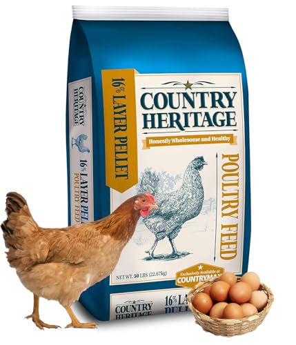 Country Heritage 50LB Hen Egg Layer Pellet Chicken Feed (Pellets / 50 Pound (Pack of 1))