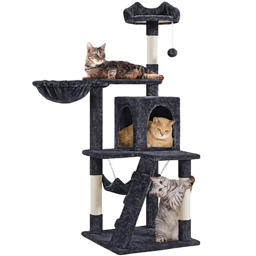 54in Cat Tree Tower (Black)