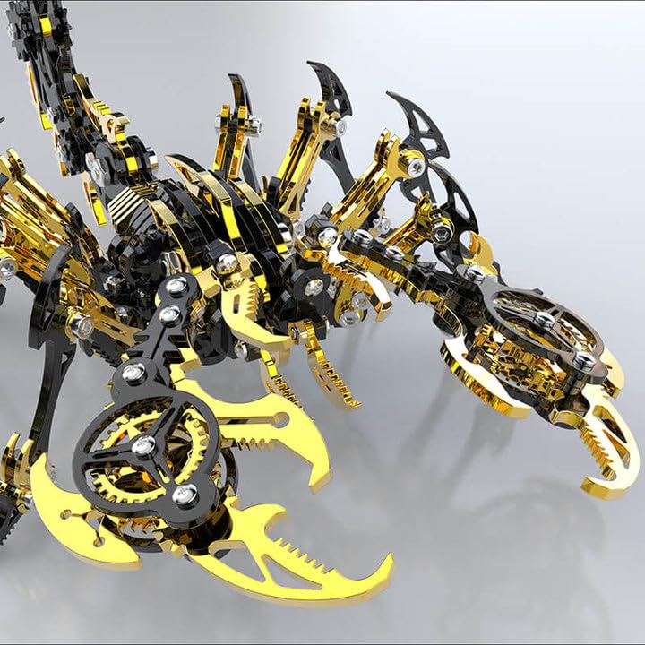 Scorpion 3D Metal Puzzles Kits for Adults Teens (Golden+black)