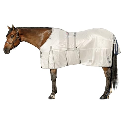 Soft Interlock Mesh II Horse Fly Sheets (Horse Size 74 / Horse Euro Bellyband / Silver)