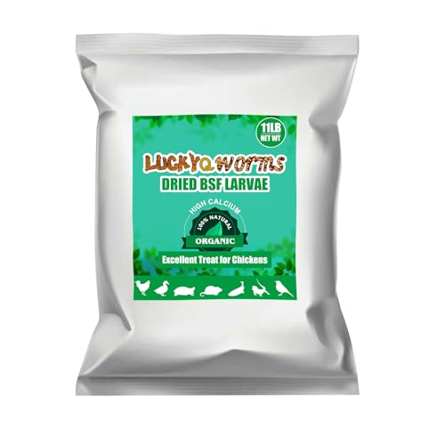 11lb Dried Black Soldier Fly Larvae for Chickens Hen High Protein Duck Food (11 Pound (Pack of 1))