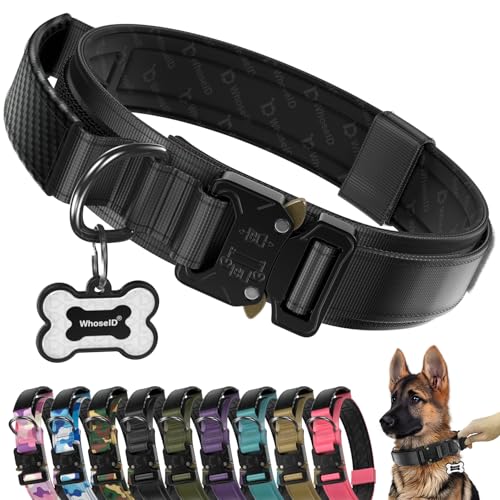Premium Tactical Dog Collar (Classic Black / XL: Fits Neck 20.5"-24.5")