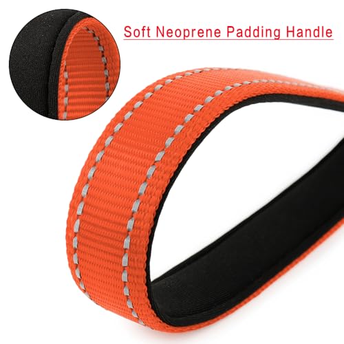 10” Short Dog Leash (Orange / 10 Inch (Pack of 1))