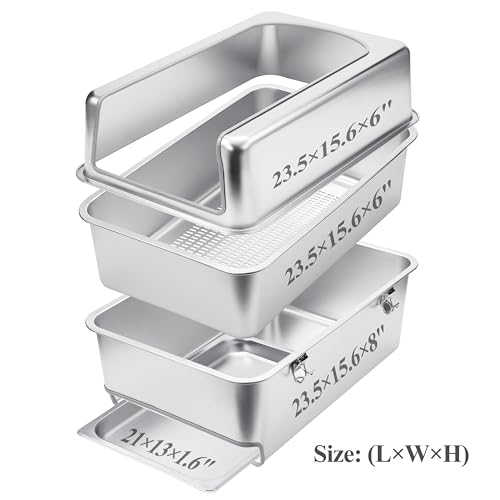 Pull Out Sifting Cat Litter Box with Lid for Pine Pellets (XX-Large)