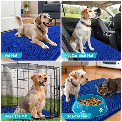 Dog Door Mat for Muddy Paws 47x24 (Royal Blue / 47" X 24")