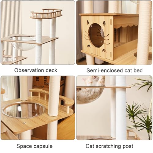 73 Inch Cat Tower for Multiple Cats (8782)
