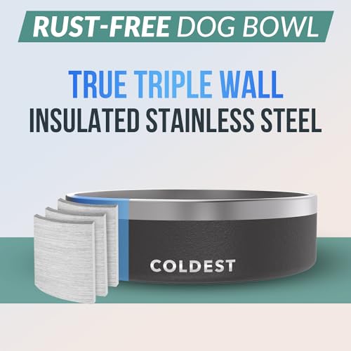 Coldest Dog Bowl (42 oz / Stealth Black)