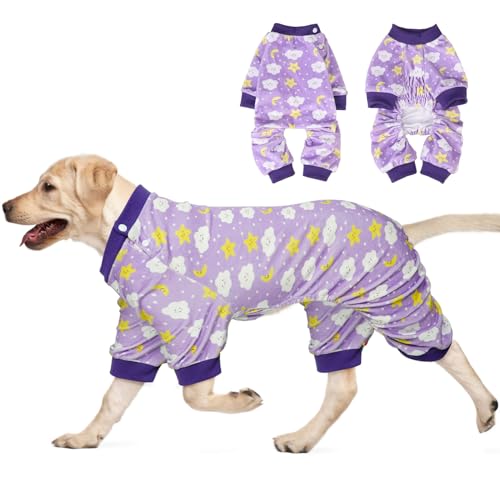 Dog Pajamas Soft Stretchy Fleece Puppy Sweater for XX (Purple(pack of 1) / XX-Large)