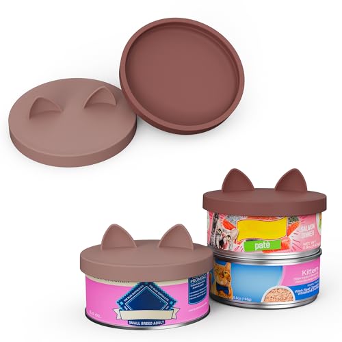 Silicone Pet Food Can Lids (3.3in/85mm(5.3-5.5oz) / Mars+Coral)