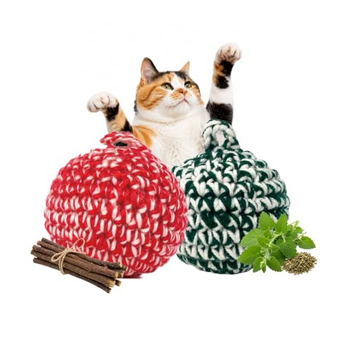 Red Cat Ball Red & Green Set (Red & Green W/O Bell Set / 2.7inch)