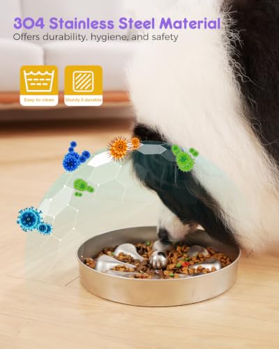 2 Pack Slow Feeder Dog Bowls (Large-2Pack)