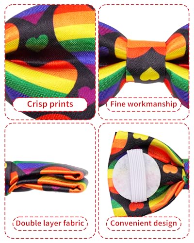 10 Pack Holiday Dog Bowties for Small Dogs Sliding on Collar (S/M)