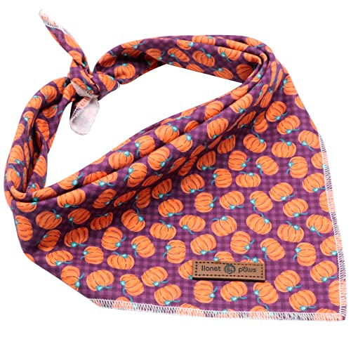 Halloween Dog Bandana for Small Medium Large Dogs (Pumpkin / Large (Pack of 1))