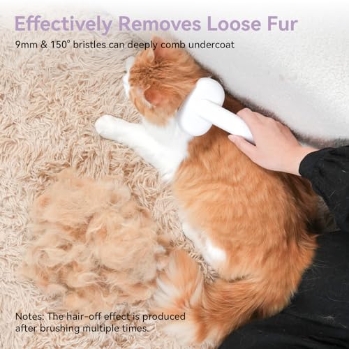 Cat and Dog Grooming Brush for Shedding (Purple)
