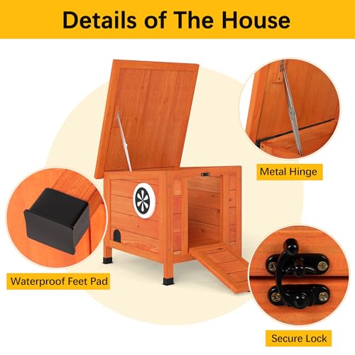 Rabbit Hutch Indoor Outdoor (Orange)