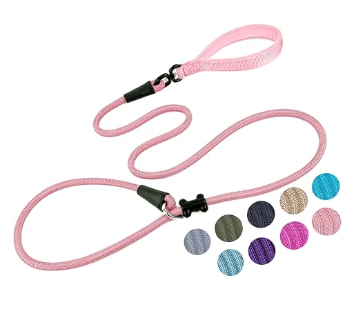 Slip Lead Dog Leash (1/2"×6ft / Pink)