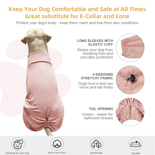 Dog Pyjamas PJS Sweater Clothing and Loungewear Suitable for Small to Medium Breeds of Dogs (Sweater Pink / XL)