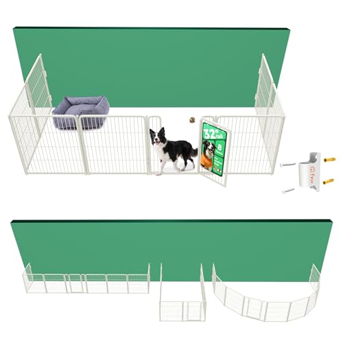 Homeplus Indoor Dog Playpen with Fence (White / 32"H)