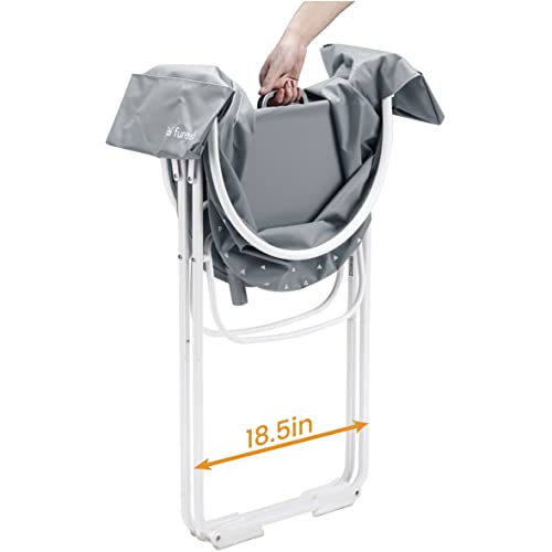 Portable Foldable Dog Bathtub for Small & Medium Dogs (Gray)
