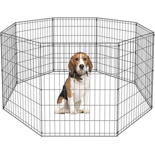 Foldable Dog Playpen (Black)