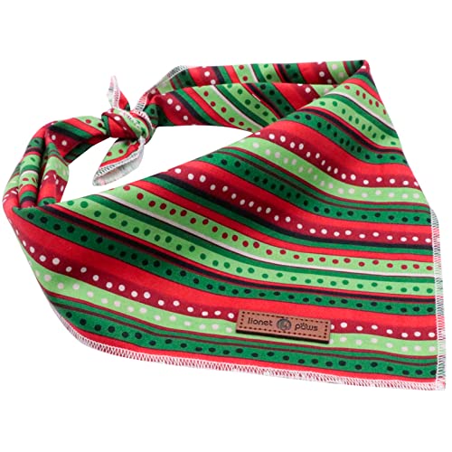 Christmas Dog Bandana (Red&Green Dot / Large (Pack of 1))