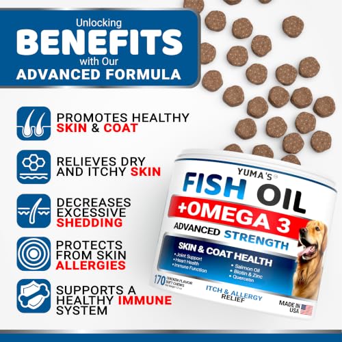 Omega 3 Fish Oil for Dogs (Skin & Coat / 170 Chews)