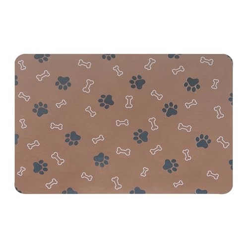 Pet Cat Dog Food Mat Non Slip Mat for Dog Water Bowl Mat Quick Dry Absorbent Cat Feeding Mat