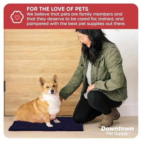 Dog Mud Mat 18" x 24" Charcoal (18" x 24" / Navy Blue)