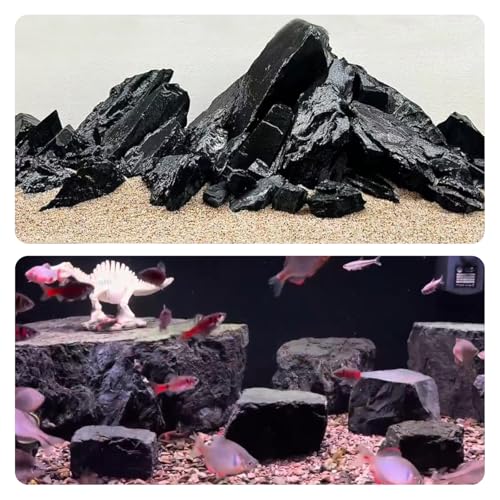 Aquarium Rock 10lb Fish Tank Stones for Aquarium Aquascape (10LB(7pcs)3-7in.)