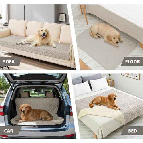Waterproof Pet Bed Cover Anti (82x102 Inch (Pack of 1) / Khaki)