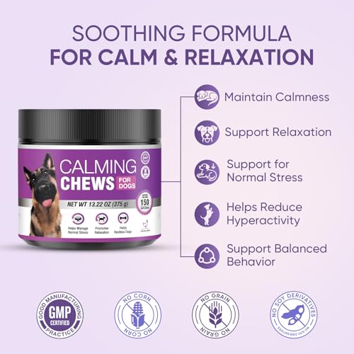 Calming Chews for Dogs 300pc Dog Calming Treat and Bites with Melatonin (300 pcs)