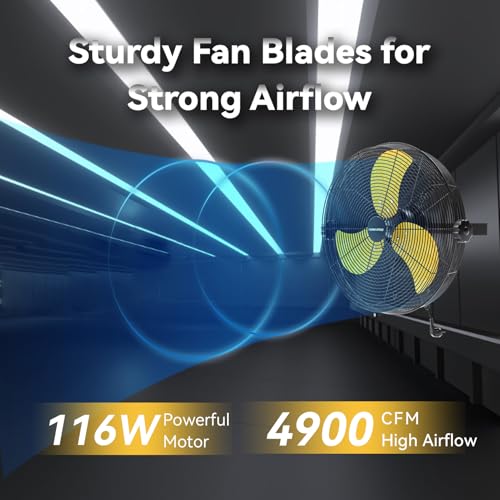 2PCS 18 Inch Wall Fan Pro Series (Yellow / 18 inch x 2)
