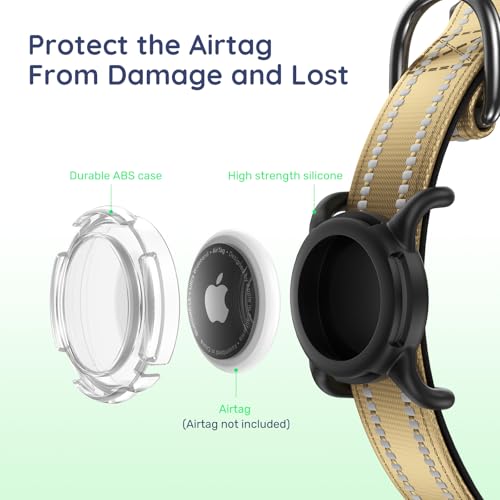 Airtag Dog Collar (Z: Gold / M: with Airtag Holder)