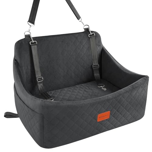 Dog Car Seat for Medium & Large Dogs Up to 55lbs (Black / Large)