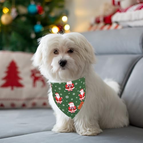 Christmas Dog Bandana (Small / Red and green)