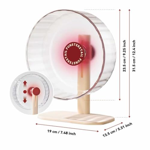 Super Silent Hamster Wheel 8.7 Inch (Tomato Red / Small(8.7 inch))