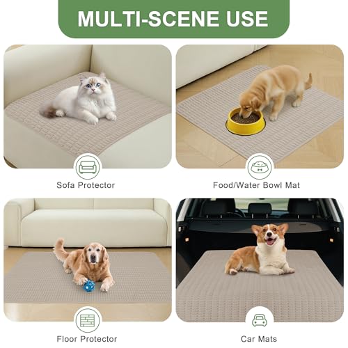 Washable Pee Pads for Dogs Puppy Pad (Brown / 24"x36"(Pack of 2))