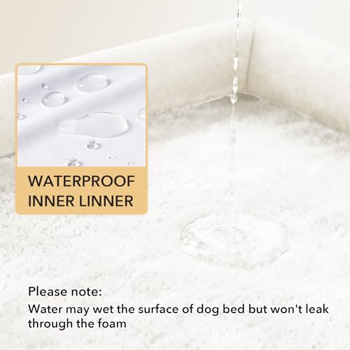 Orthopedic Washable Dog Bed for Extra Large Dogs (Beige / 45.0"L x 35.0"W x 8.0"Th)