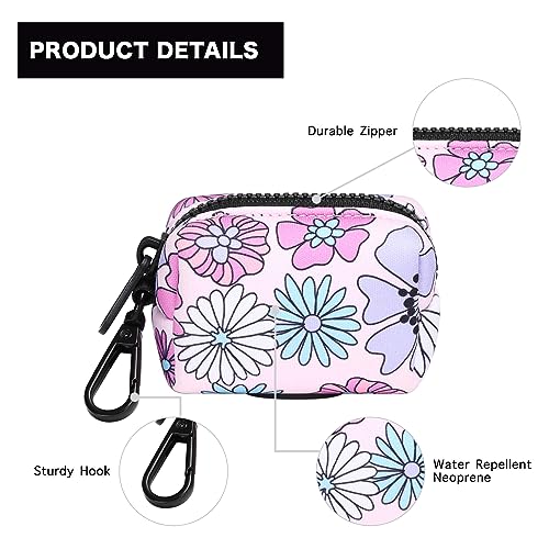 Dog Poop Bag Holder Dispenser 2 Pack (Colorful Daisy)